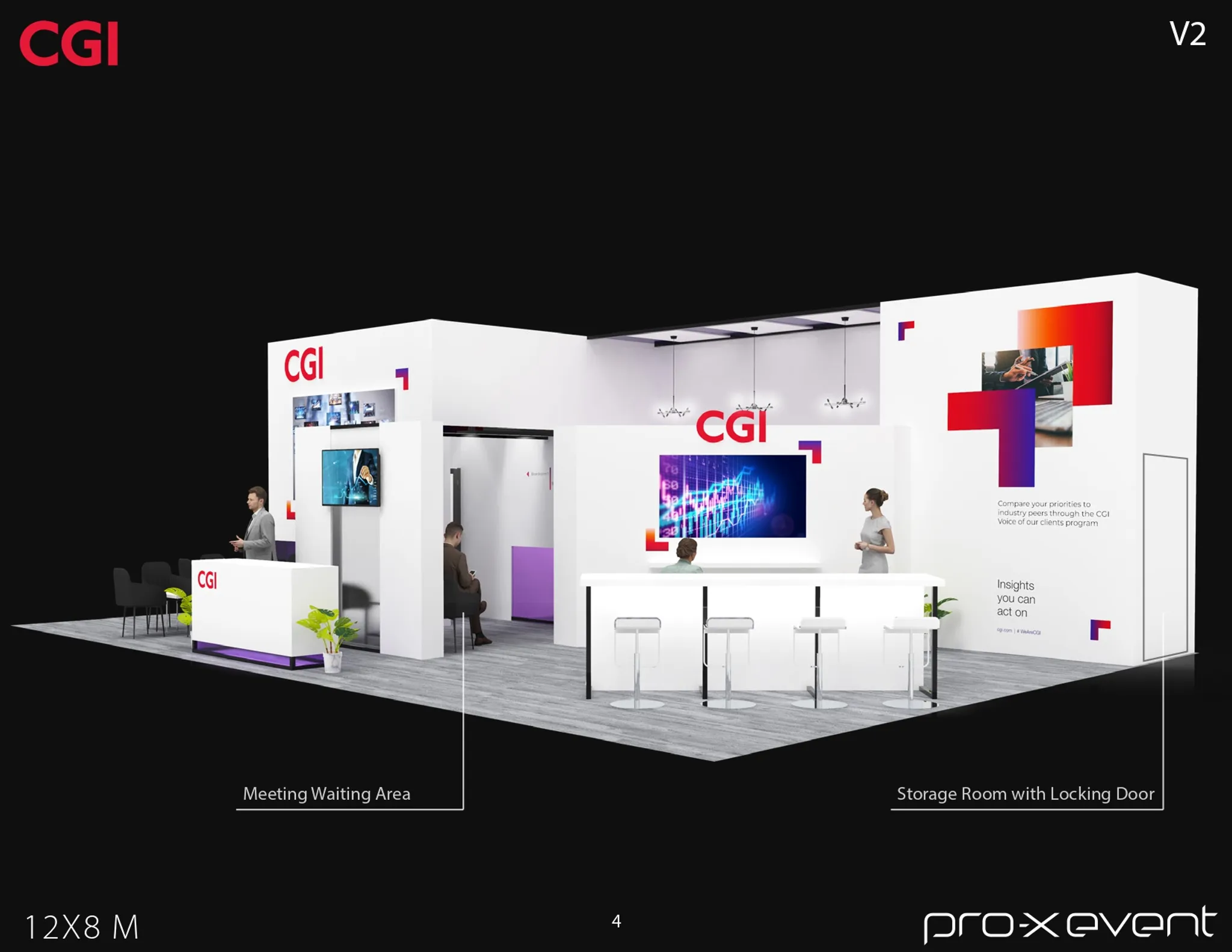 30x40 En ligne booth design by Pro-X Exhibits